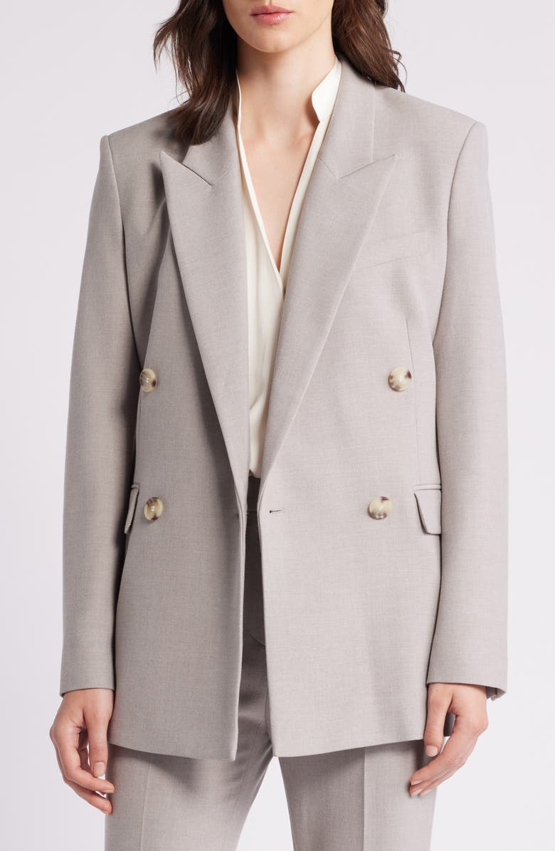 BOSS Jaleto Double Breasted Blazer, Alternate, color, Wolf Grey Melange