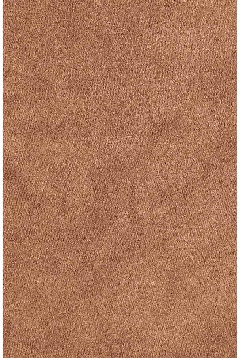 Shoulder Drape Faux Suede Sheath Midi Dress, Alternate, color, CAMEL