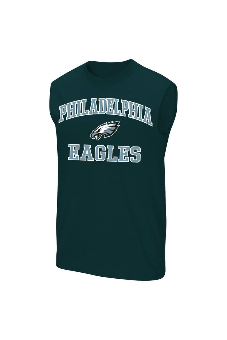 Men's Fanatics  Midnight Green Philadelphia Eagles Big & Tall Hart & Soul Muscle Tank Top, Main, color, Teal