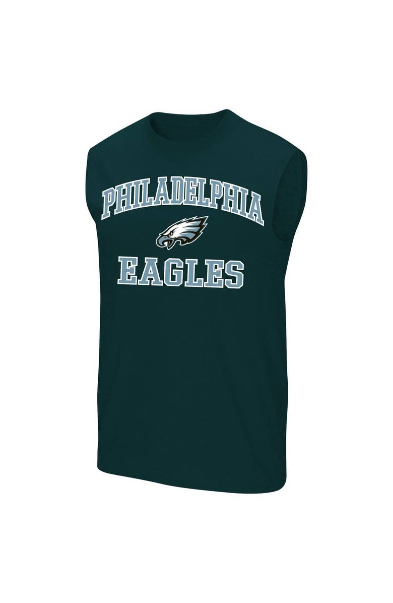 FANATICS Men's Fanatics Midnight Green Philadelphia Eagles Big & Tall Hart & Soul Muscle Tank Top, Main, color, Teal