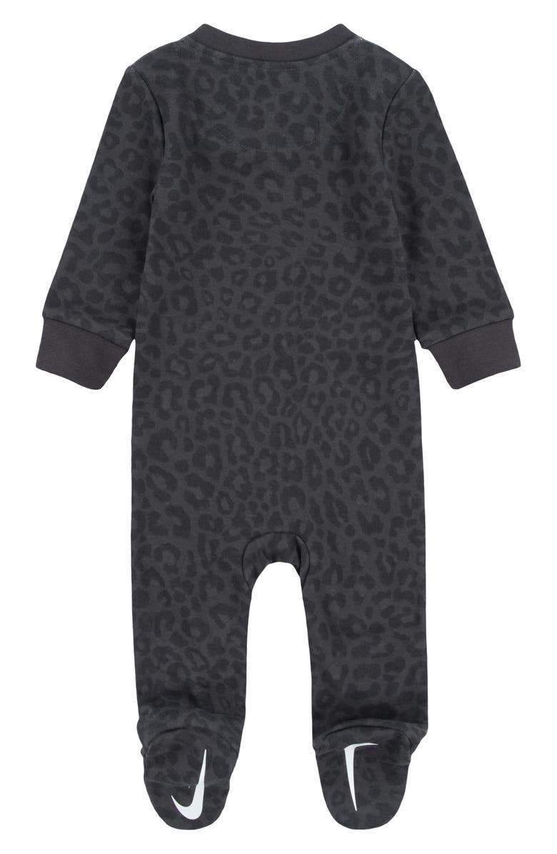 Nike Animal Print Cotton Blend Footie, Alternate, color, 