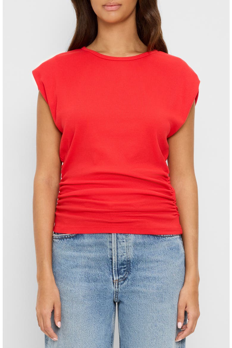 Joni Power Shoulder Rib Top, Main, color, SAMBA