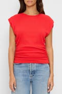 Michael Stars Joni Power Shoulder Rib Top