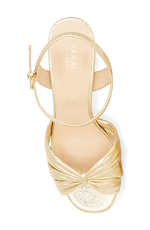 Paradox London Pink Nerita Ankle Strap Platform Sandal In Champagne