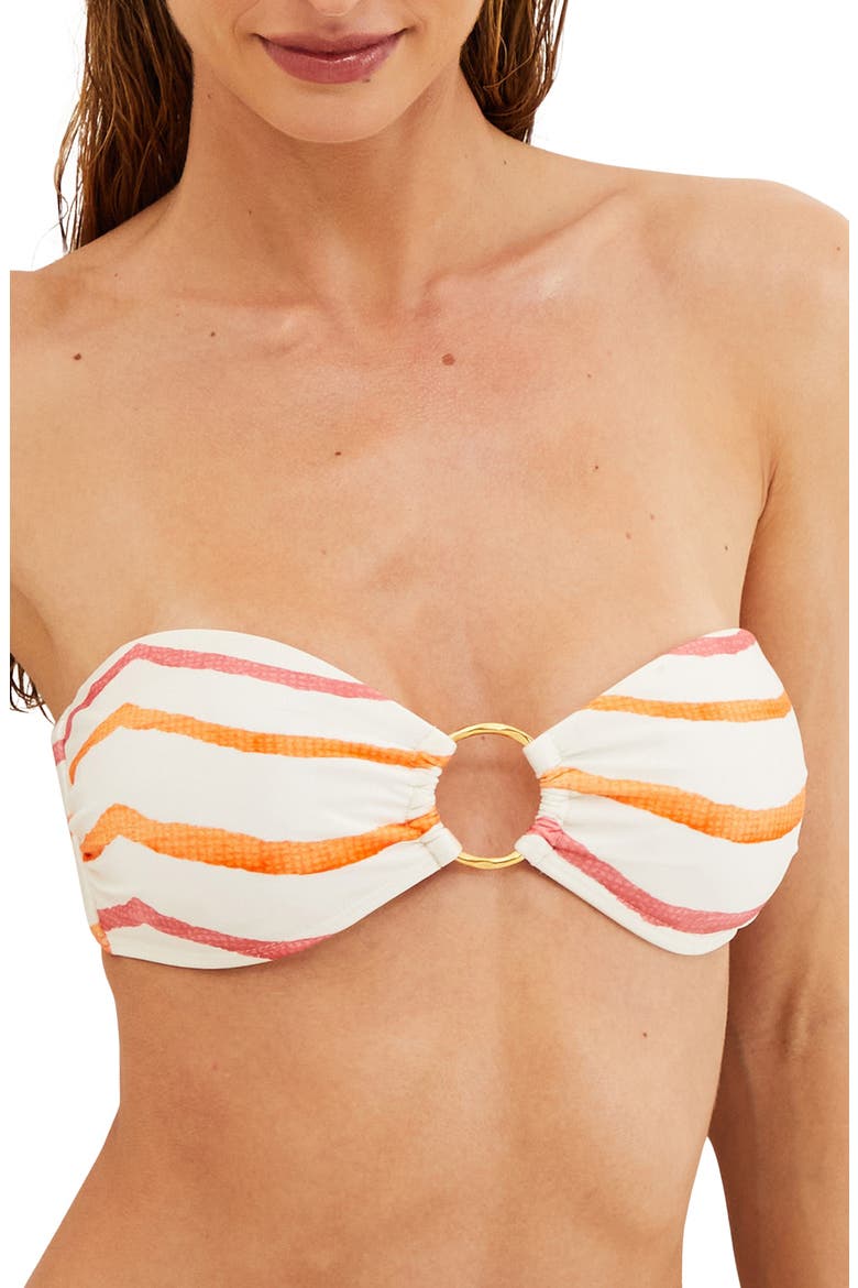 Sandstone Joy Bandeau Bikini Top, Main, color, MULTI ORANGE