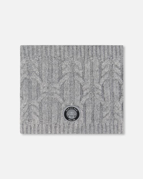 Deux Par Deux Kids Gender Inclusive Lined Winter Neckwarmer In Gray