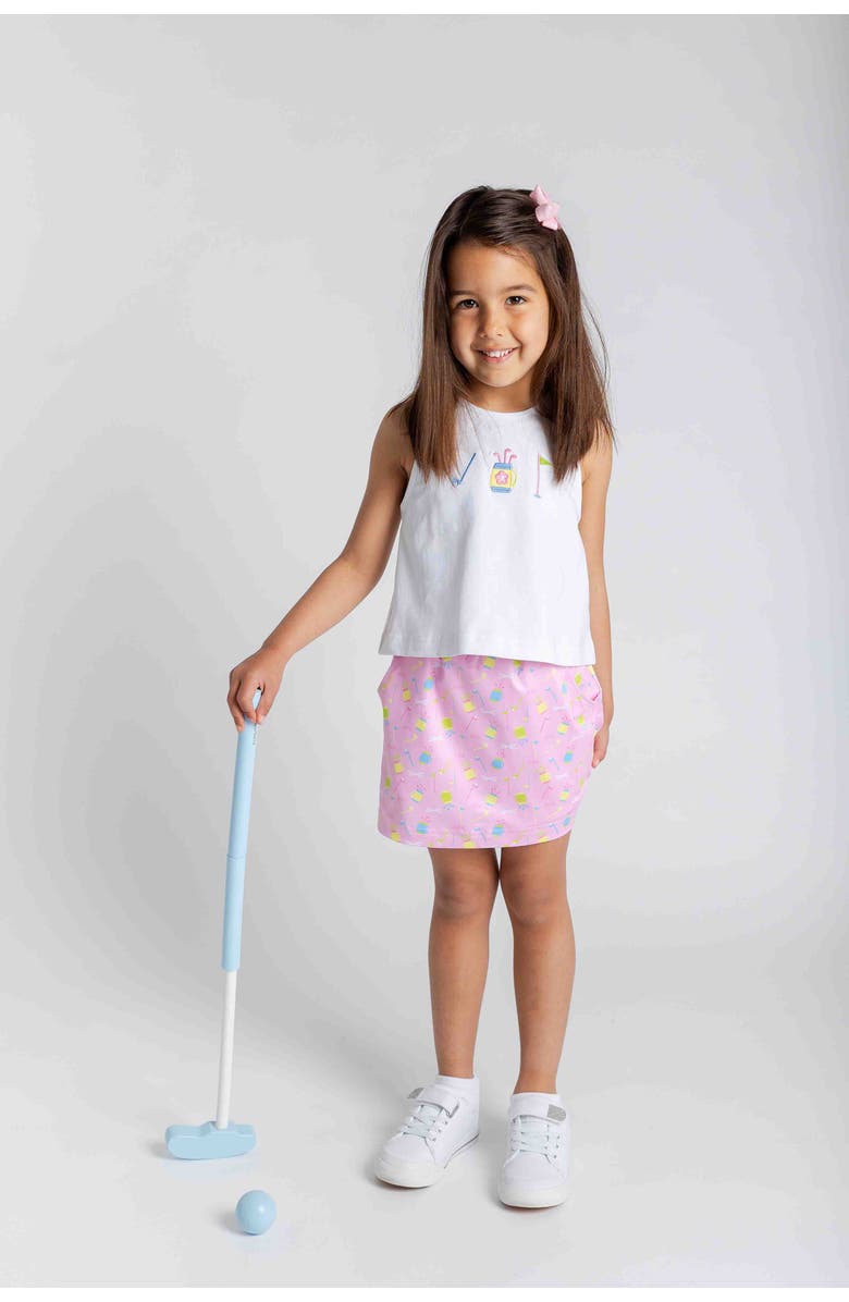 Florence Eiseman Top And Skort Set With Golf, Alternate, color, Pink/Multi