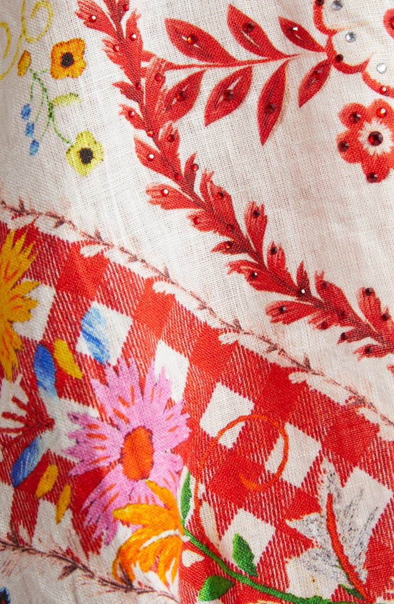 Camilla Shirred Waist Linen Maxi Dress, Alternate, color,