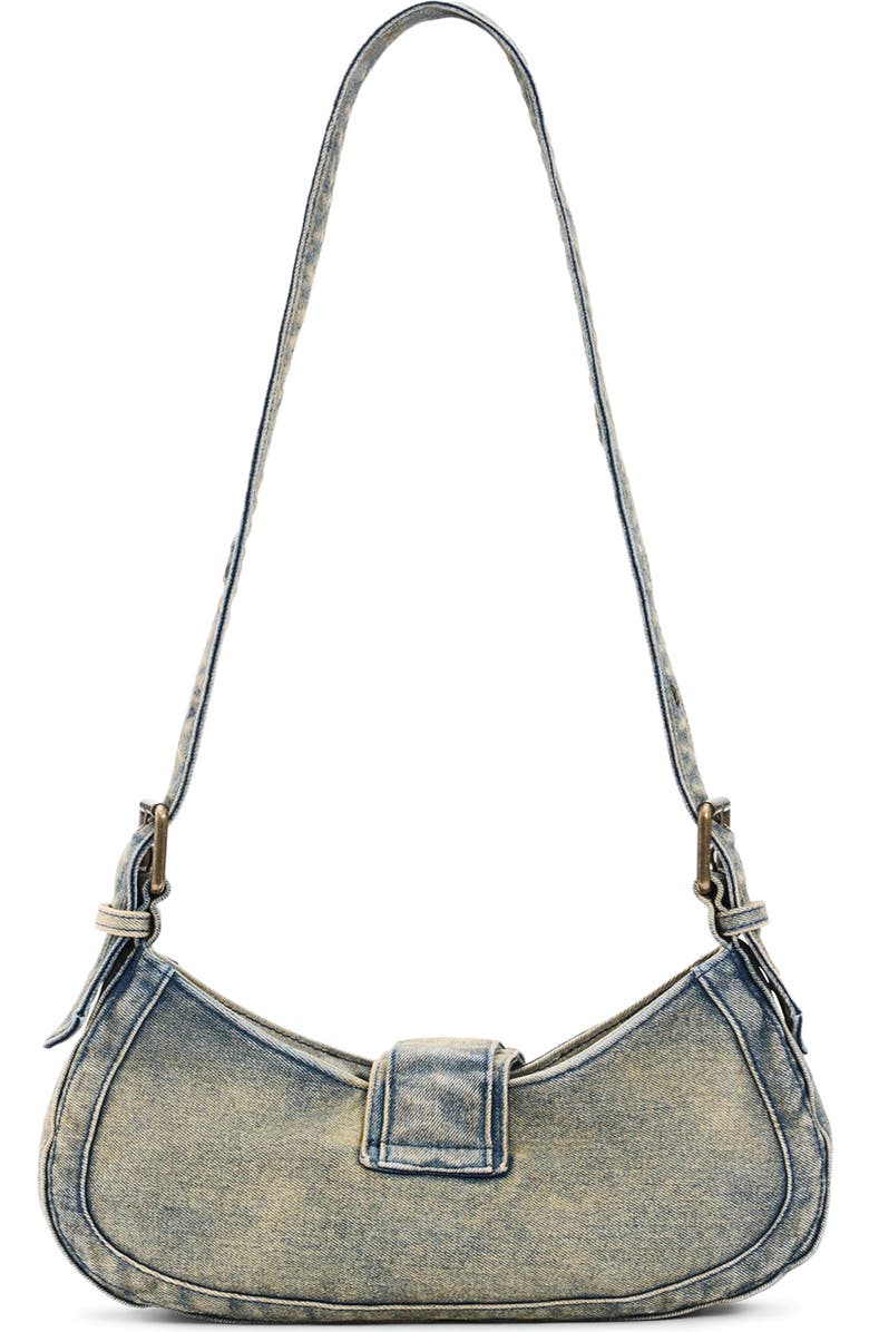 Desigual Denim Shoulder Bag, Alternate, color, Light Green