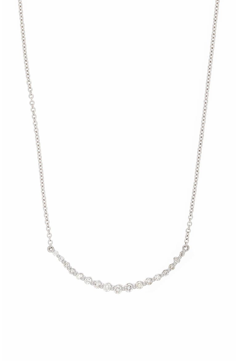 Liora Diamond Curved Bar Necklace (Nordstrom Exclusive), Main, color, WHITE GOLD/ DIAMOND