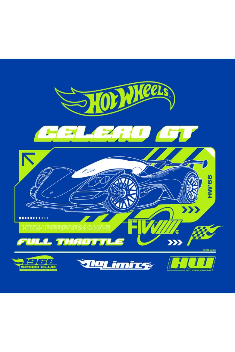 Mens Hot Wheels Celero GT Full Throttle T Shirt, Alternate, color, Royal Blue