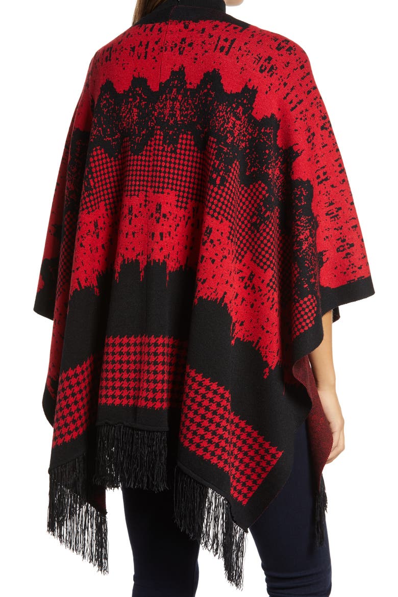 Fringe Wrap, Alternate, color, FIRECRACKER/BLACK