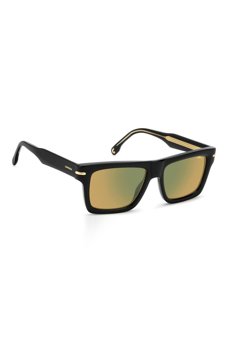 54mm Rectangular Sunglasses, Alternate, color, BLACK YELLOW