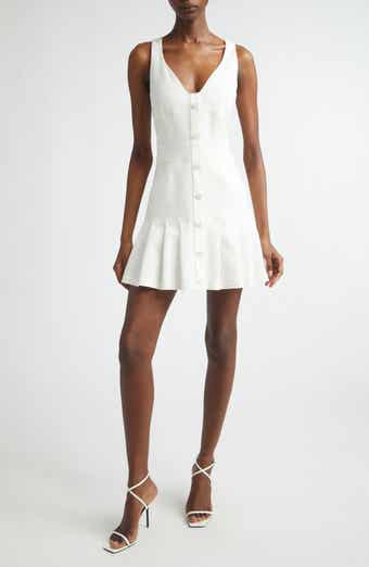 Olana Topstitch Detail Cotton Blend Minidress