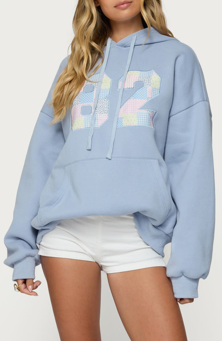 EDIKTED 82 Oversize Hoodie, Main, color, Light-Blue