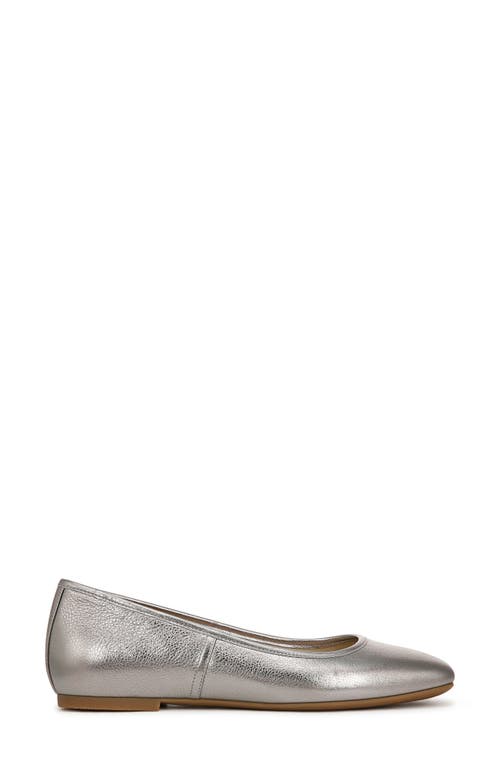 Vionic Orinda Square Toe Flat In Pewter Metallic
