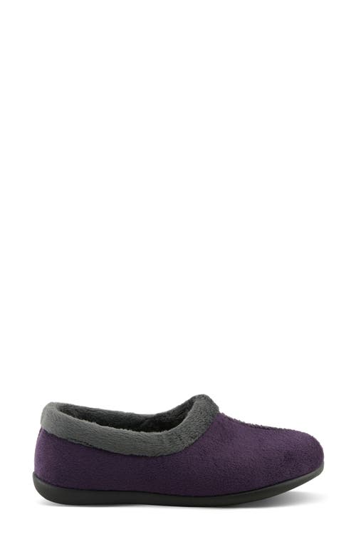 Flexus By Spring Step Amalie Faux Fur Slipper In Purple