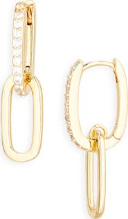 NORDSTROM RACK Cubic Zirconia Link Drop Earrings