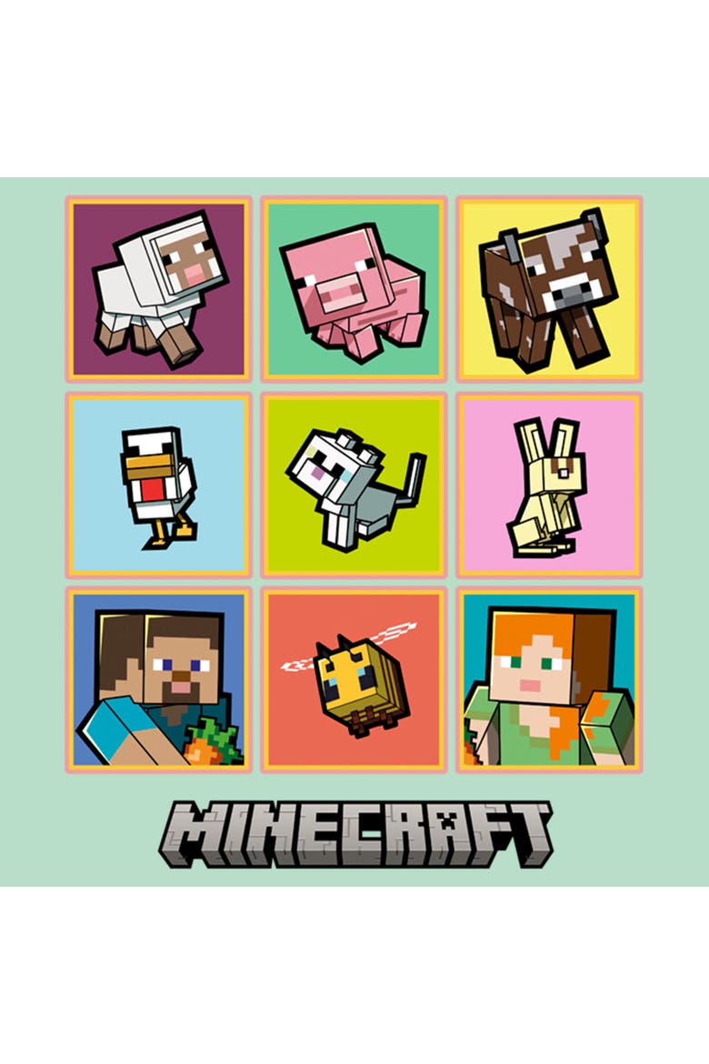 Girl's Minecraft Pets Portraits  Graphic T-Shirt, Alternate, color, Mint