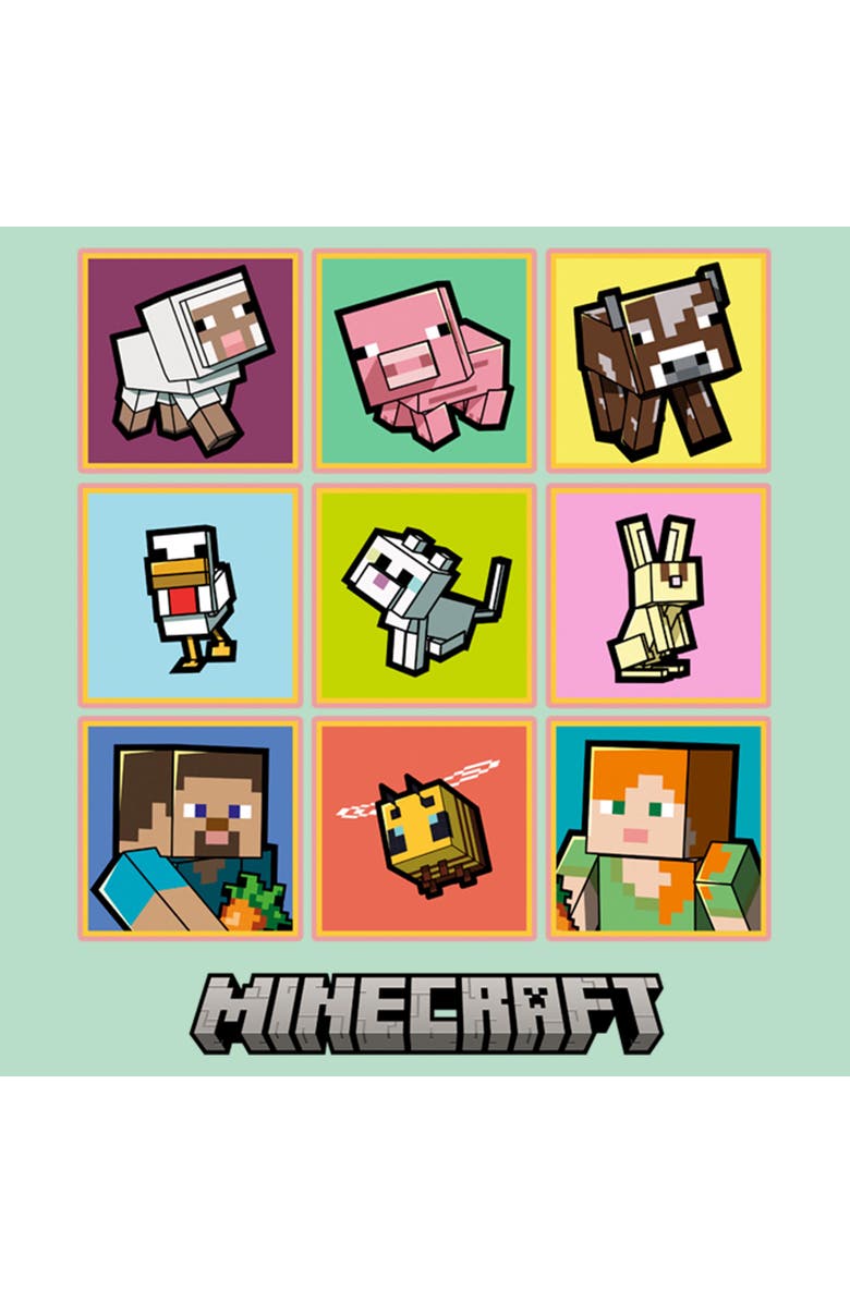 MINECRAFT Girl's Minecraft Pets Portraits Graphic T-Shirt, Alternate, color, Mint