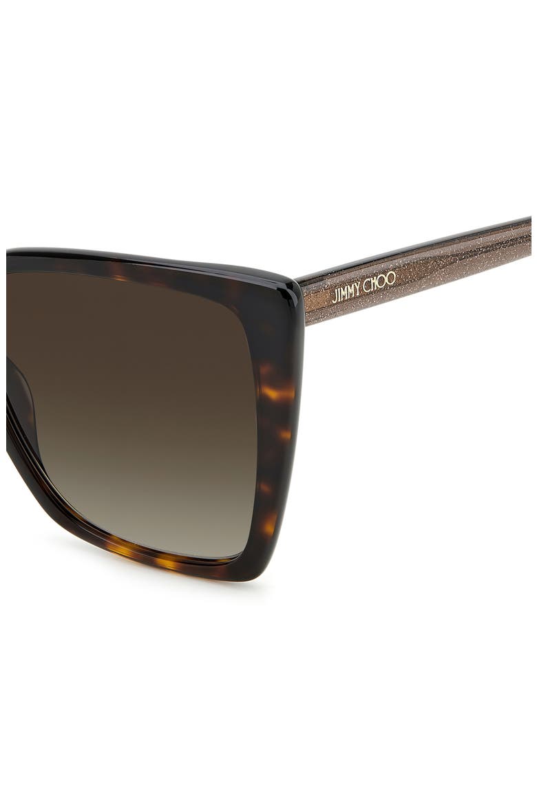 Lessie 56mm Gradient Cat Eye Sunglasses, Alternate, color, HAVANA / BROWN GRADIENT