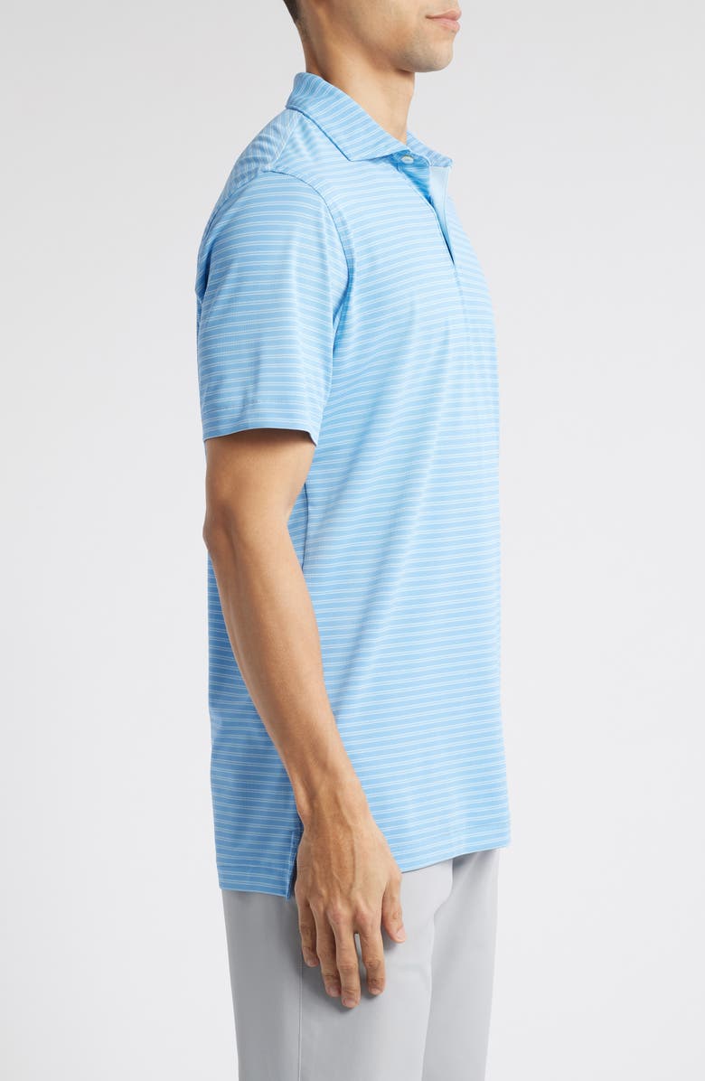 Peter Millar Crown Crafted Mezzo Stripe Performance Polo, Alternate, color, Fountain Blue