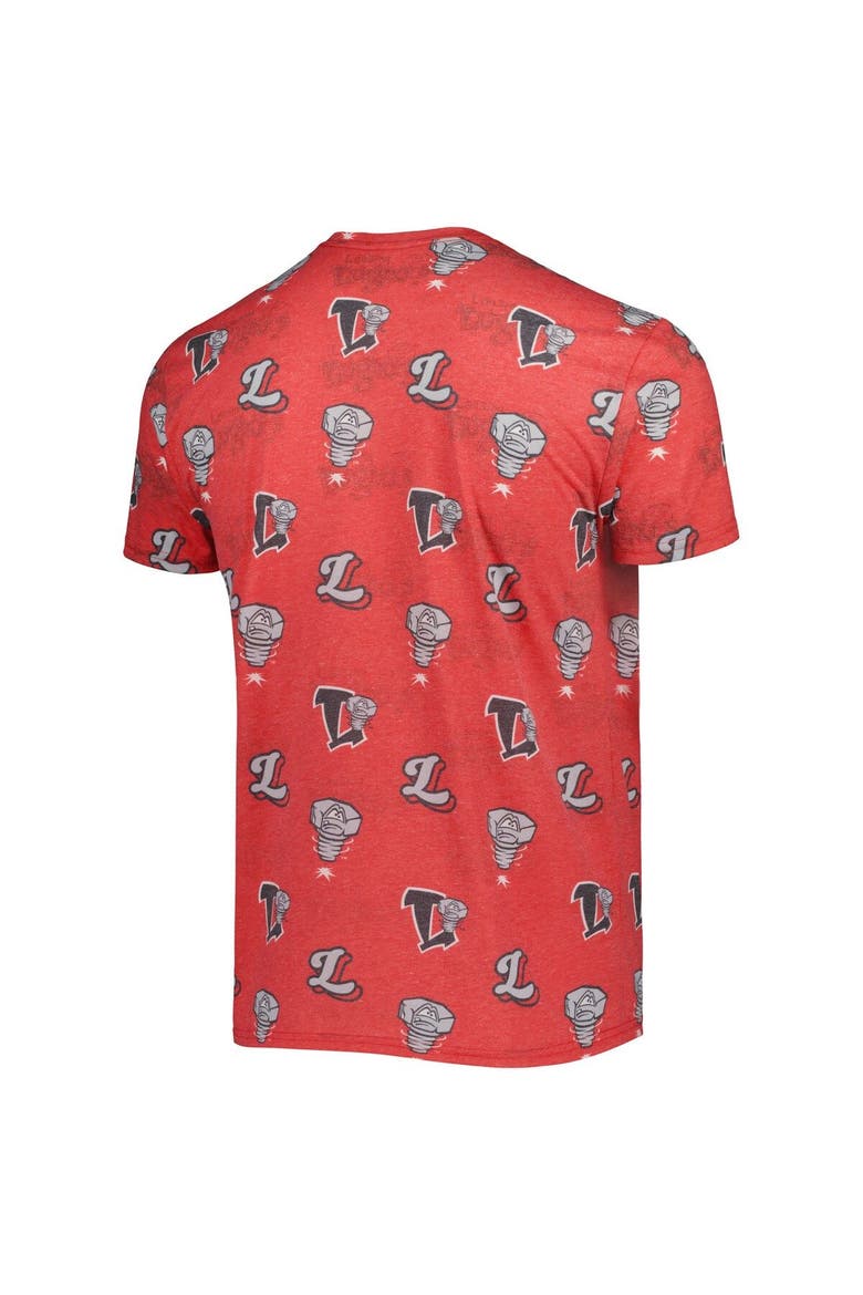 Men's Red Lansing Lugnuts Allover Print Crafted T-Shirt, Alternate, color, Red