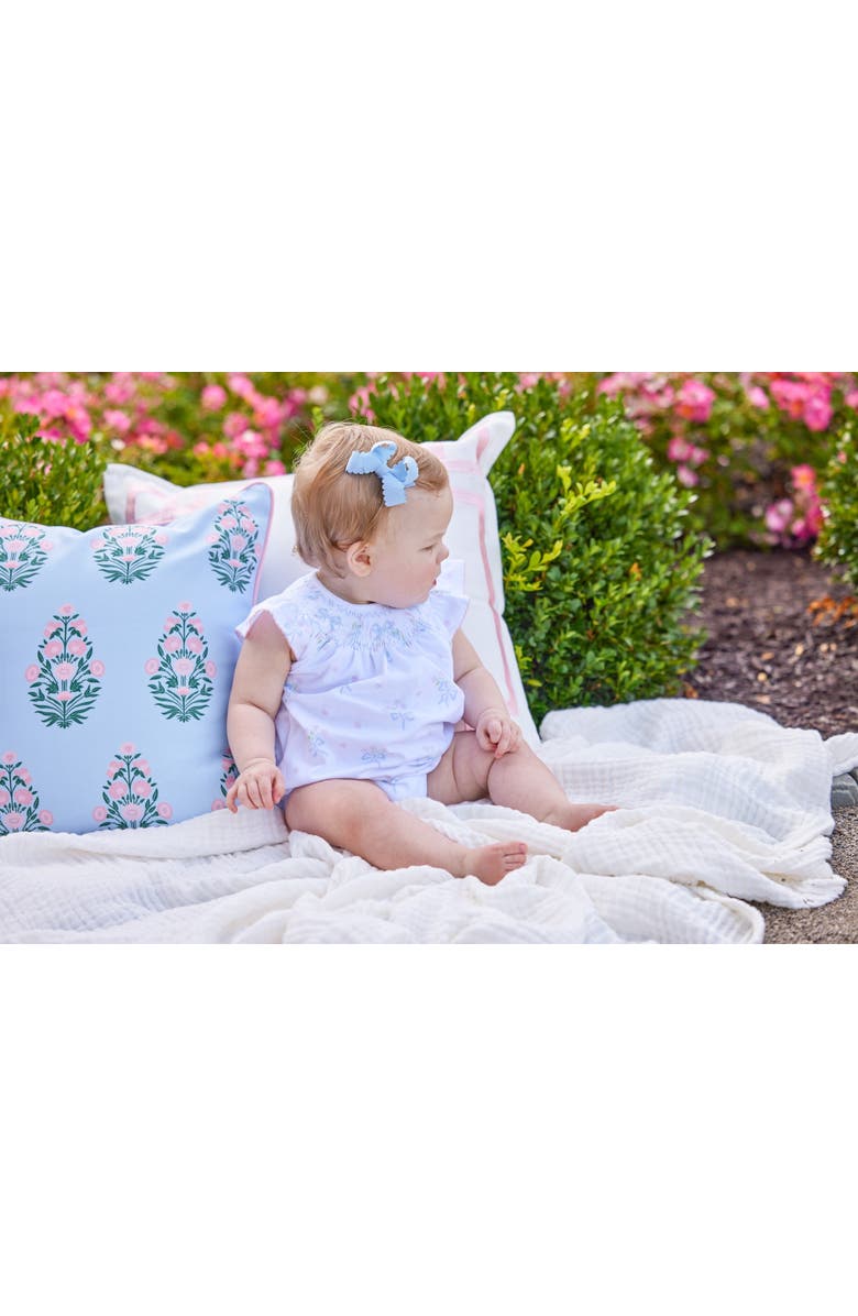 Little English Kids' Smocked Brendan Bubble, Alternate, color, Blue Bow Bouquet