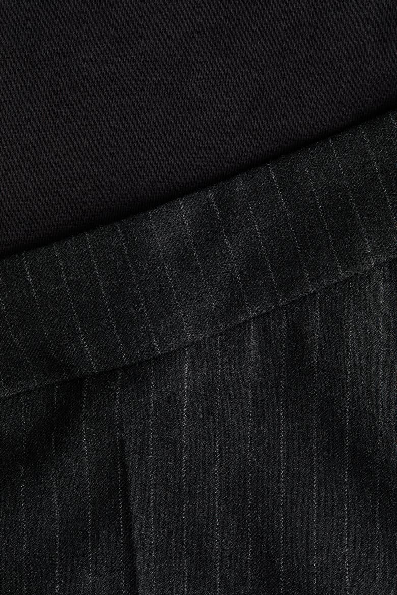 Mama Bootcut Pants, Alternate, color, Dark gray melange/pinstriped