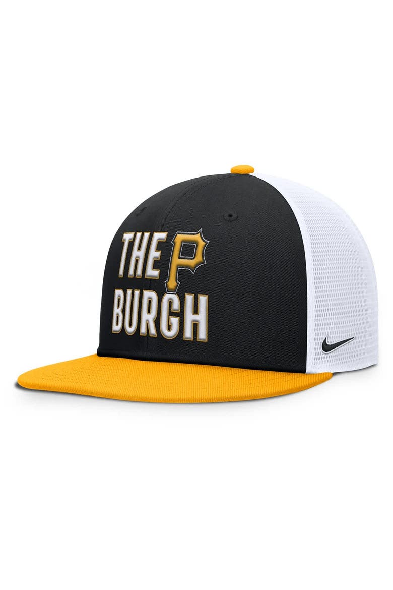 Men's Nike  Black Pittsburgh Pirates Pro Trucker Snapback Hat, Alternate, color, Black