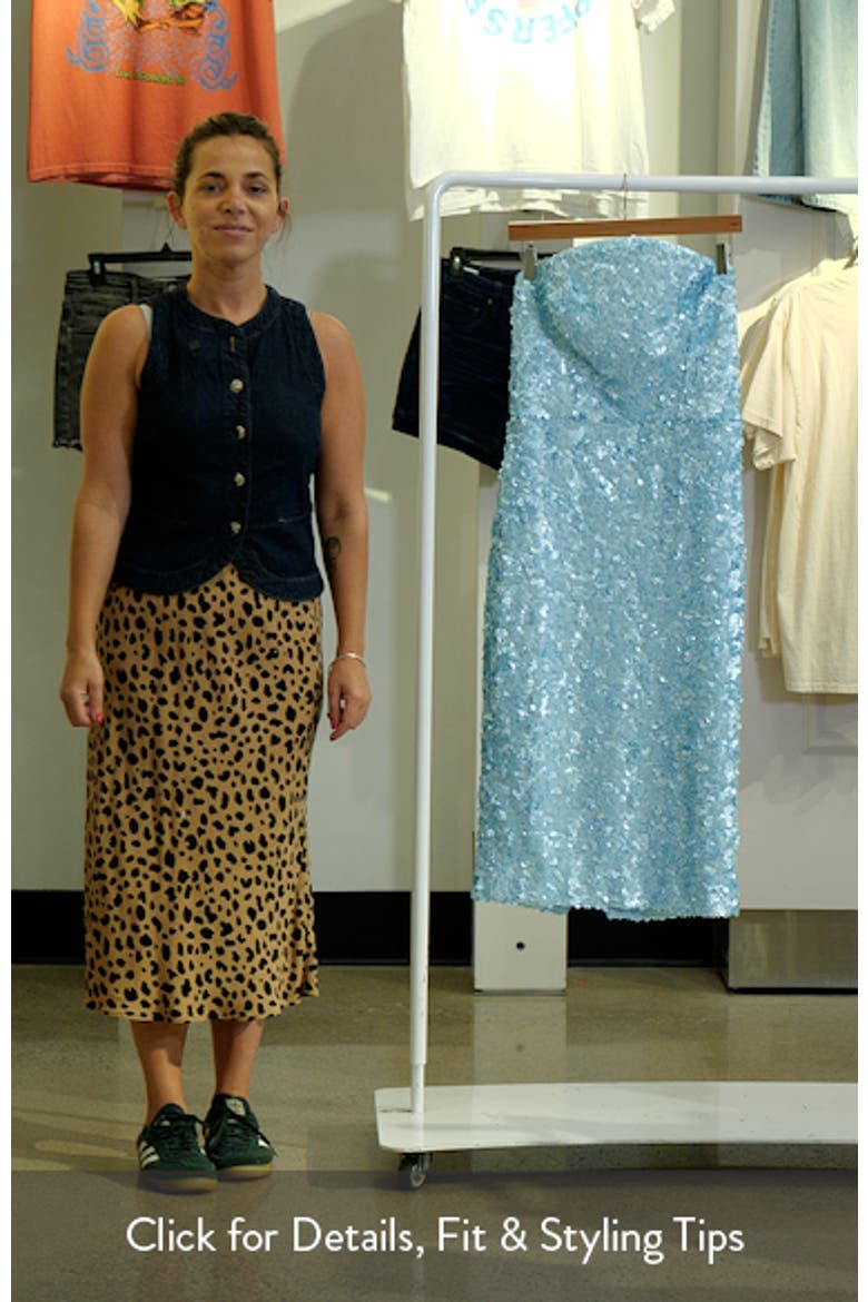 Etta Sequin Strapless Cocktail Sheath Dress video