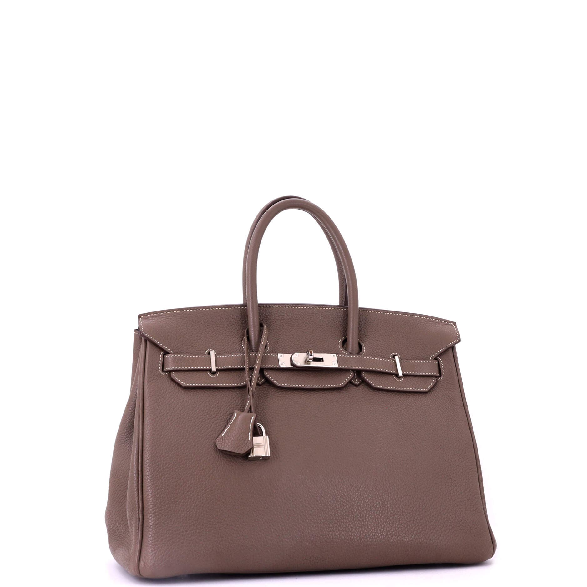 Pre-Owned Hermes Birkin Handbag Grey Togo with Palladium Hardware 35, Alternate, color, 