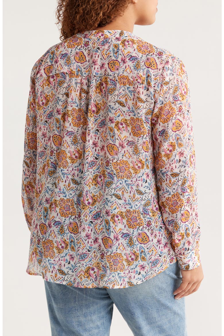 Jasmine Roll Sleeve Top, Alternate, color, CREAM/ GOLD