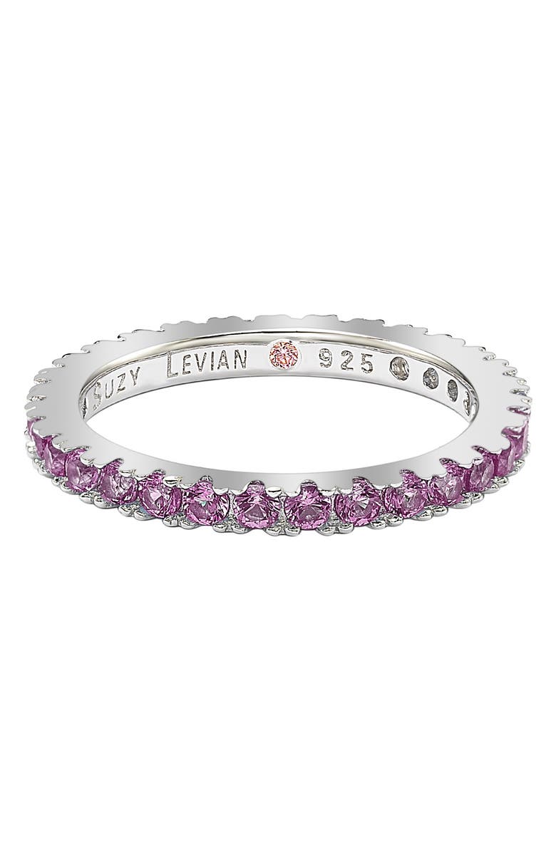 SUZY LEVIAN Pink CZ Eternity Band Ring, Alternate, color, 