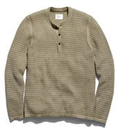 Billy Reid Garment Dyed Links Henley Sweater