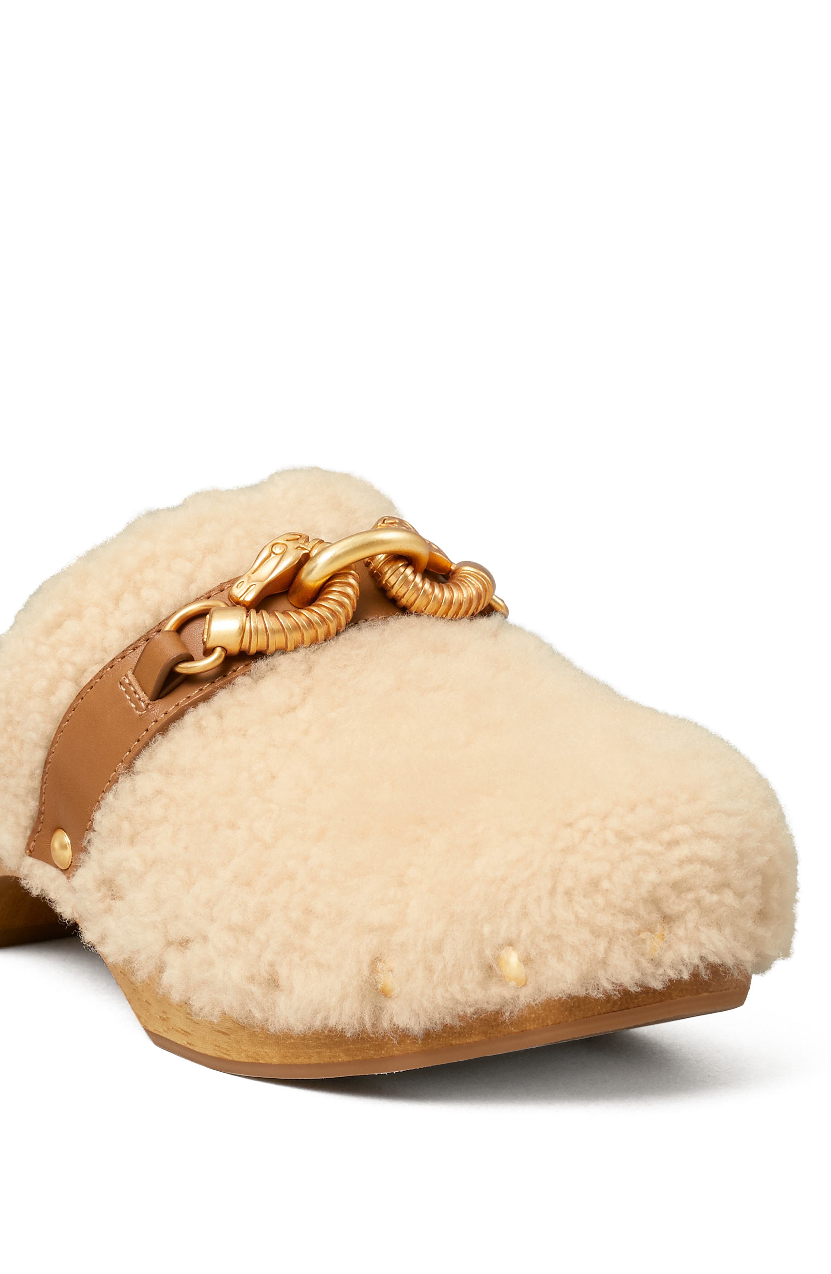 Tory Burch Jessa Genuine Shearling Clog, Alternate, color, 