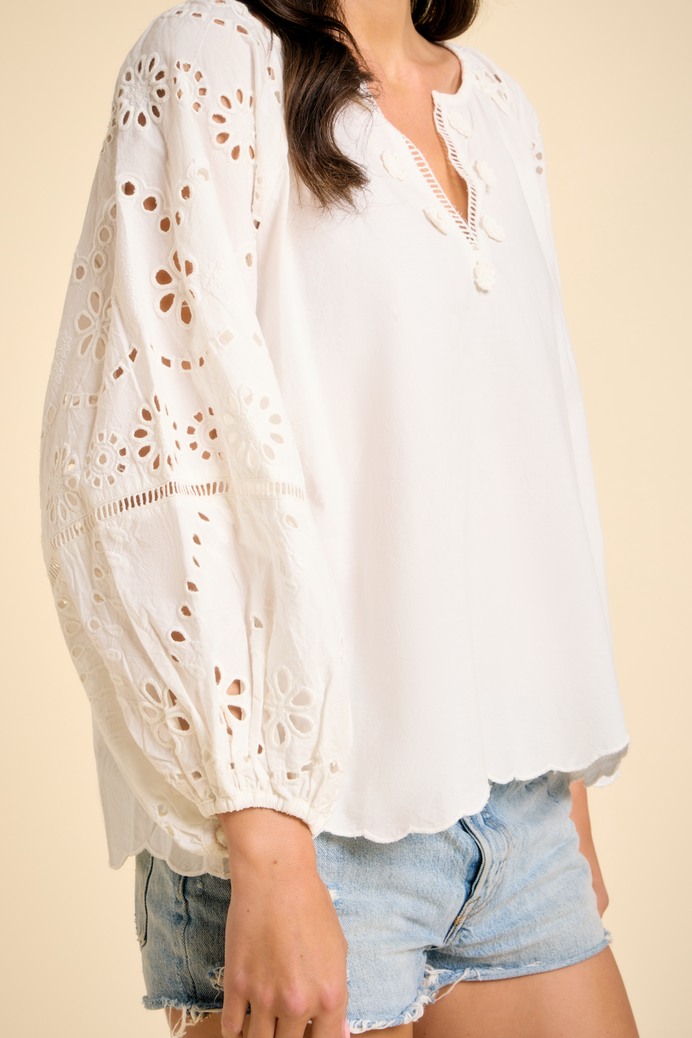 Flowy Donna Eyelet  Blouse - image 2