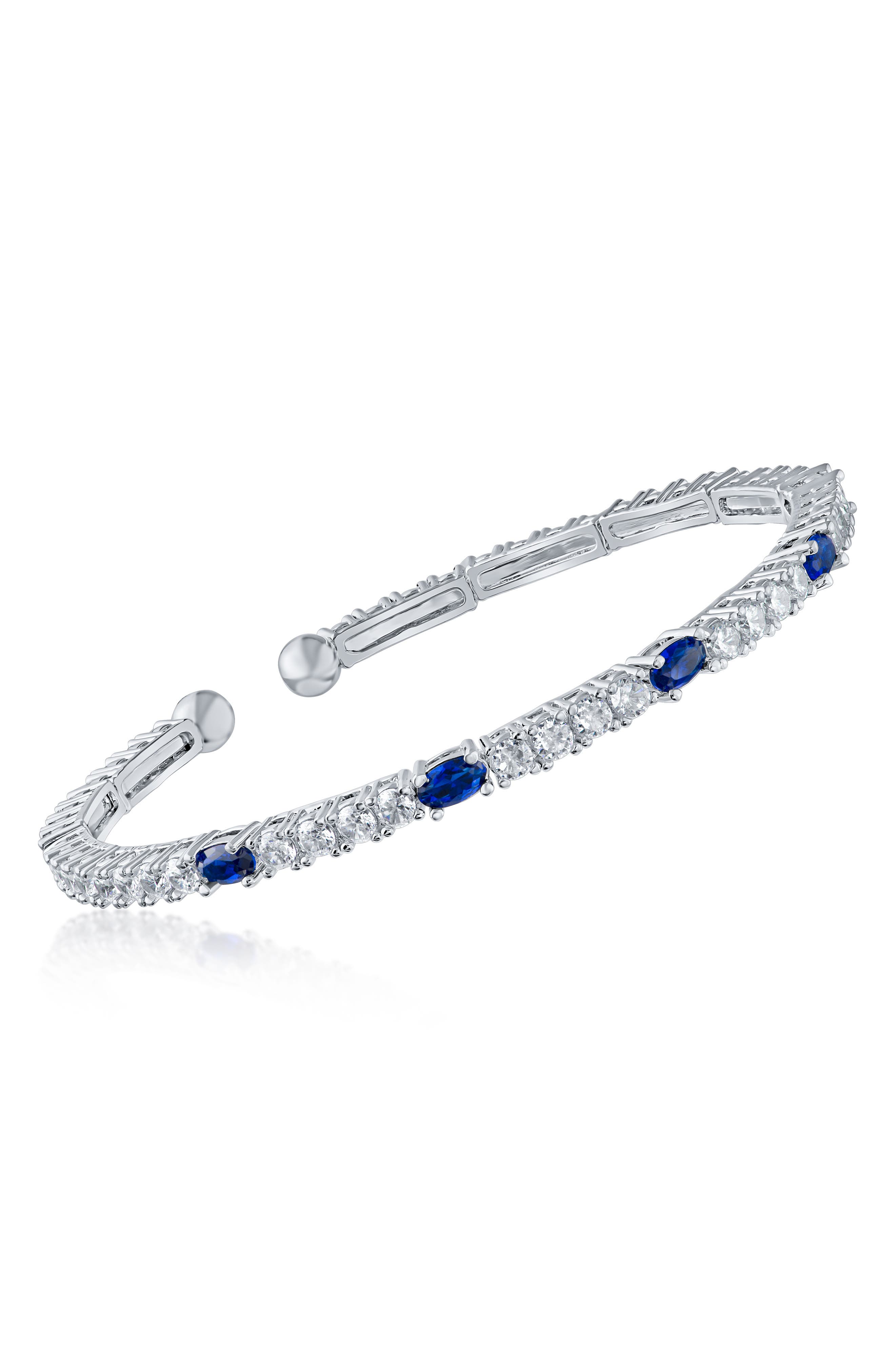 Round & Oval CZ Flex Bracelet