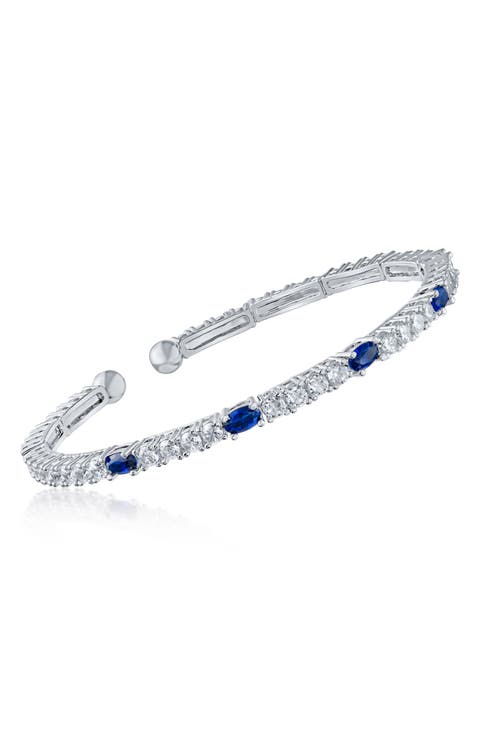 Round & Oval CZ Flex Bracelet