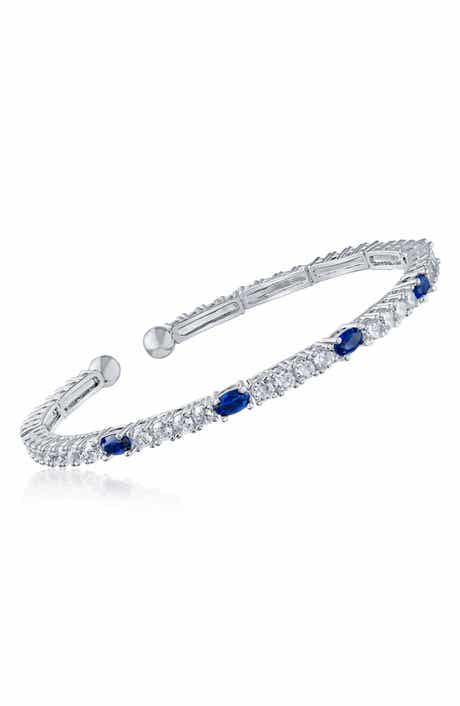 Round & Oval CZ Flex Bracelet