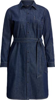 Lauren Ralph Lauren Jameika Tie Waist Long Sleeve Denim Shirtdress