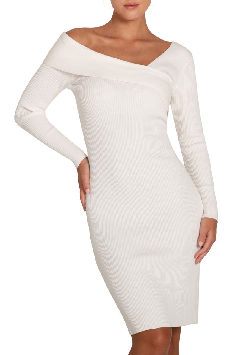 Belle & Bloom The Way You Move Knit Dress, Alternate, color, Cream