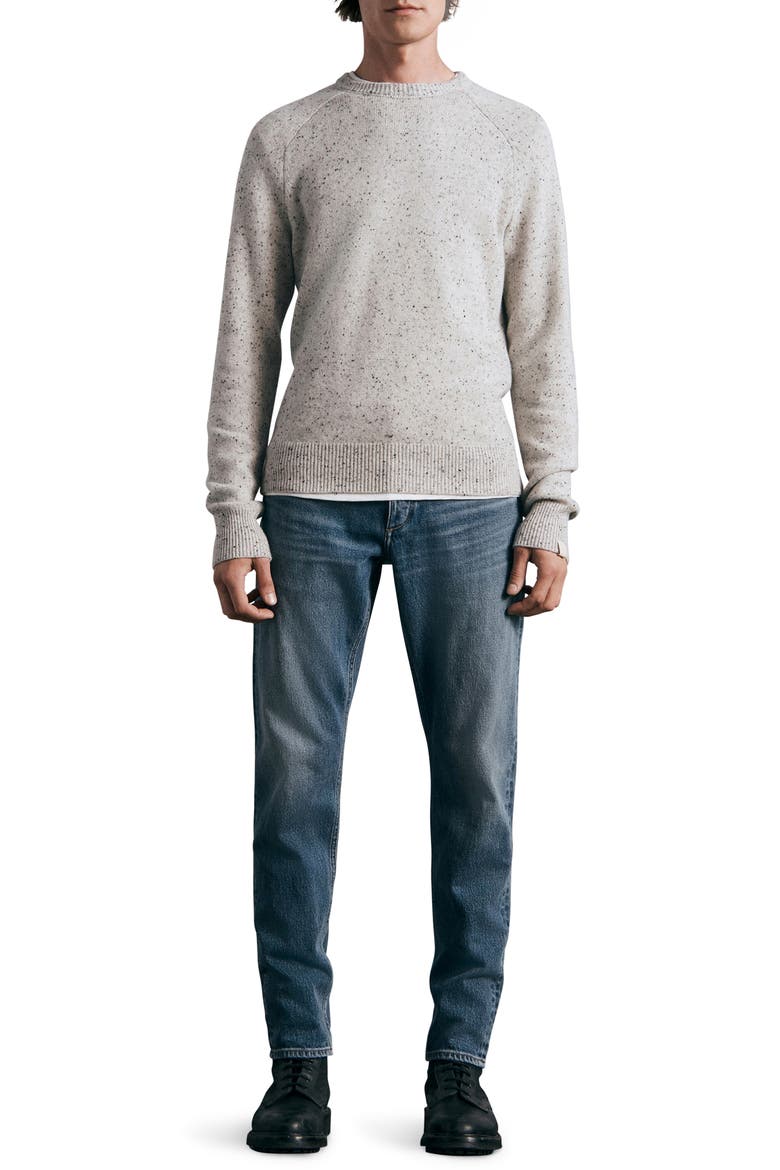 Harlow Donegal Wool & Cashmere Sweater, Alternate, color, GREY MULTI
