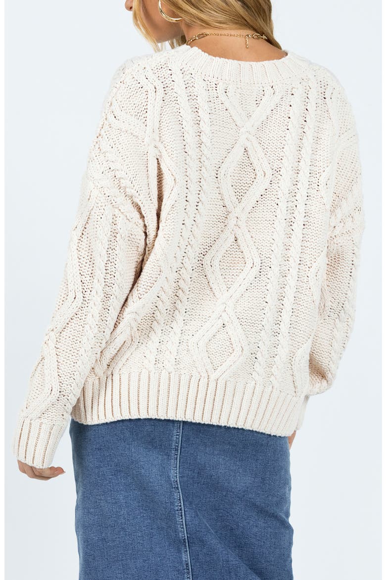 Anaya Oversize Cable Stitch Sweater, Alternate, color, BEIGE