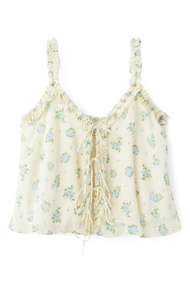 MANGO Floral Camisole, Main, color, Off White