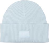 rag & bone Blake Logo Patch Wool Blend Rib Beanie