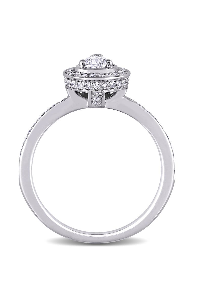 Julianna B. Diamond Pear Double Halo Engagement Ring 14k, Alternate, color, 14K White Gold