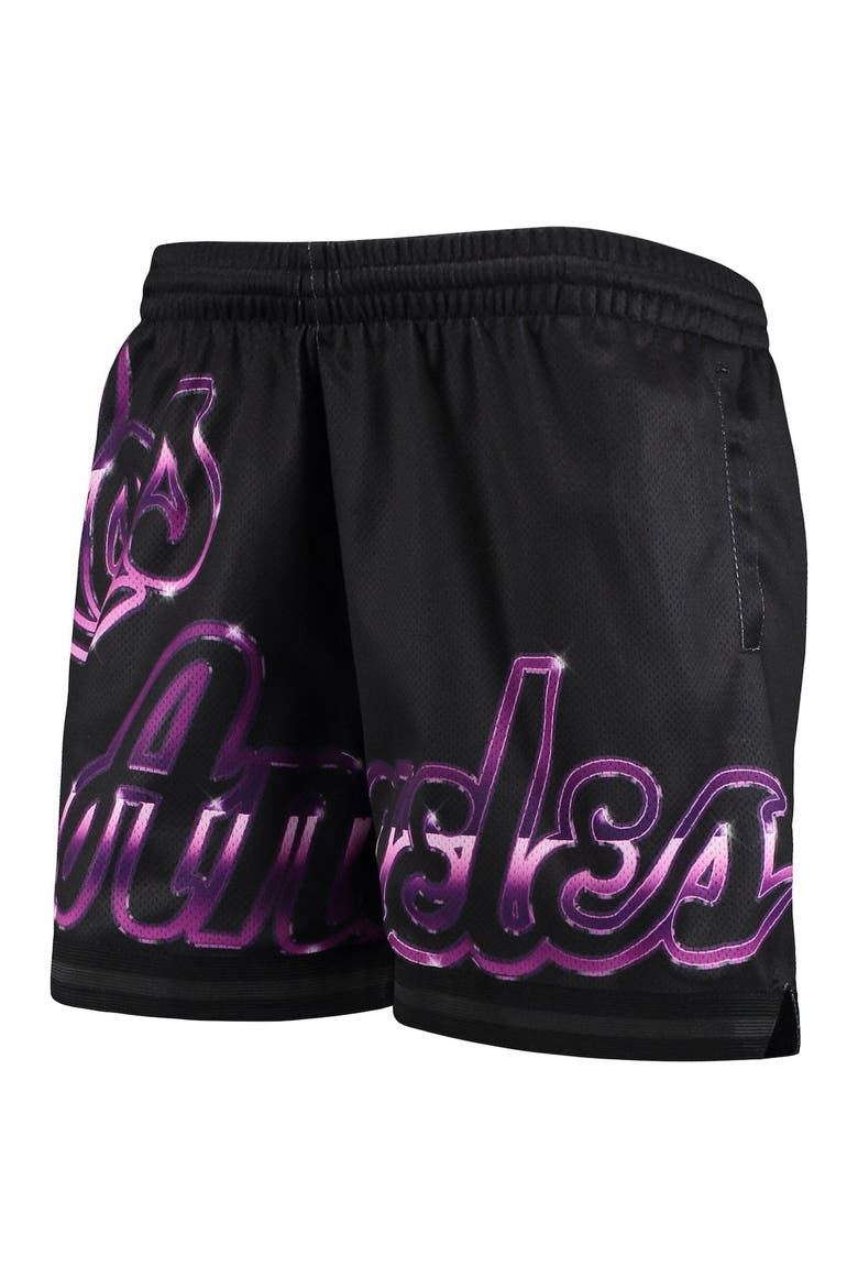 Women's Mitchell & Ness Black Los Angeles Lakers Big Face 4.0 Mesh Shorts, Alternate, color, Black