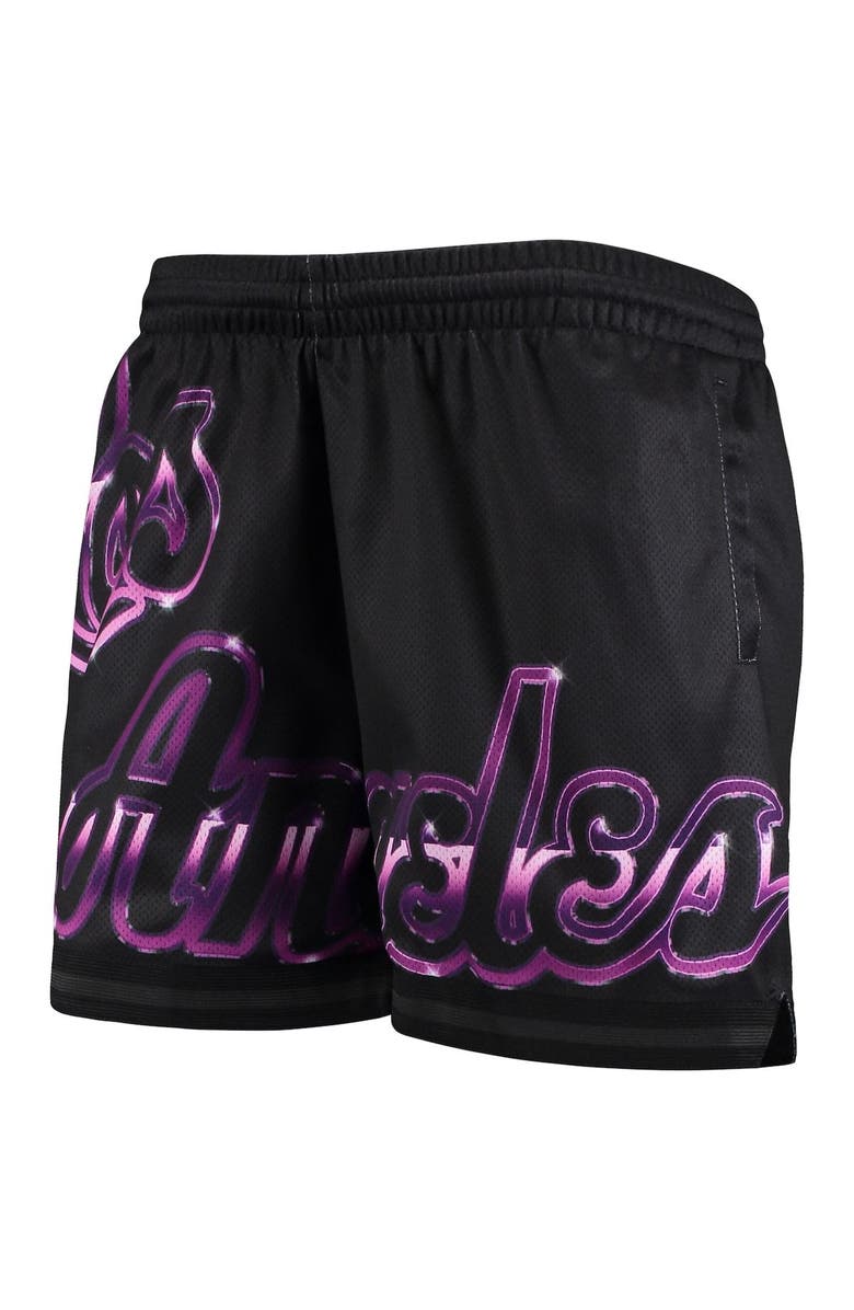 Mitchell & Ness Women's Mitchell & Ness Black Los Angeles Lakers Big Face 4.0 Mesh Shorts, Alternate, color, Black