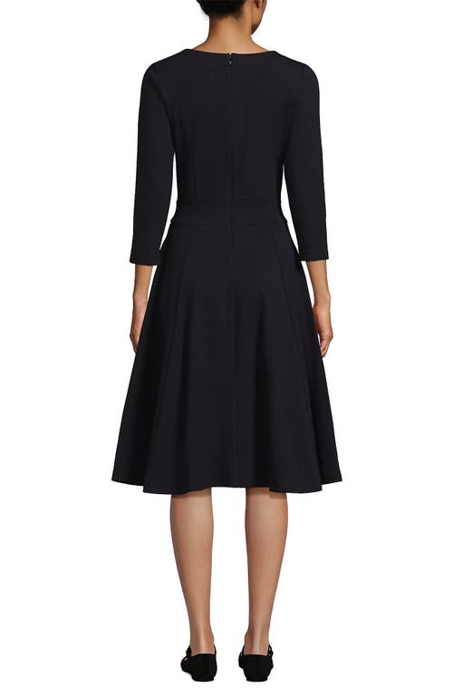 Lands' End Starfish 3/4 Sleeve Dress In Black